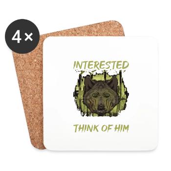 A Wolf Isn't Interested In What The Sheep Think 3 - Coasters (set of 4) - white - Front