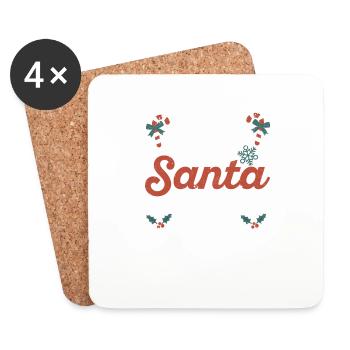 Most likely request to Santa Claus - Coasters (set of 4) - white - Front