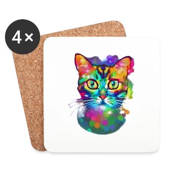 Artistic Chat - Coasters (set of 4) - white - Front