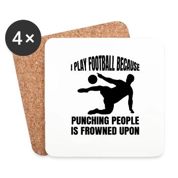 Soccer Player Soccer Team Soccer Design - Coasters (set of 4) - white - Front