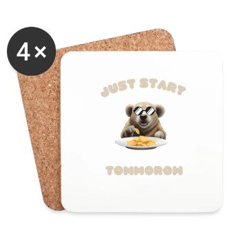 Koala chilling. - Coasters (set of 4) - white - Front