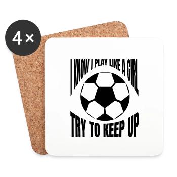 Soccer Player Soccer Team Soccer Design - Coasters (set of 4) - white - Front