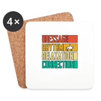 Dressage Rythme Relaxation Connexion Dressur - Dessous de verre (lot de 4) - blanc - Devant