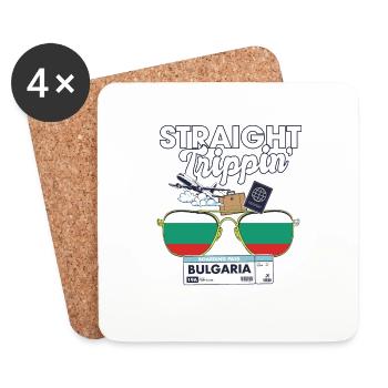 Straight Trippin' Bulgaria Vacation Tour Travel - Untersetzer (4er-Set) - Weiß - Vorne