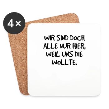 Gemeinsam hier für den Moment - Untersetzer (4er-Set) - Weiß - Vorne