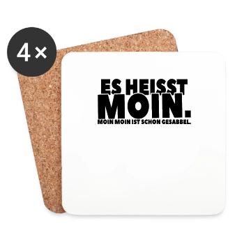 Moin Moin Sabbel-Spaß - Untersetzer (4er-Set) - Weiß - Vorne