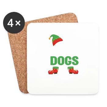 The Pet All The Dogs Elf Matching Family Group - Coasters (set of 4) - white - Front