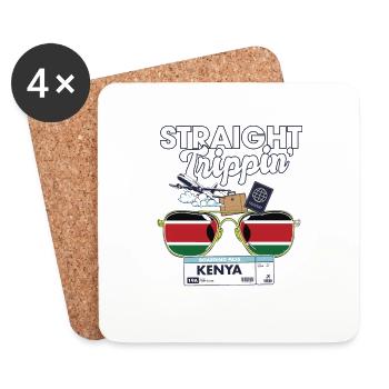 Straight Trippin' Kenya Vacation Tour Travel Trip - Untersetzer (4er-Set) - Weiß - Vorne