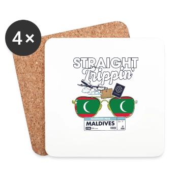 Straight Trippin' Maldives Vacation Tour Travel - Untersetzer (4er-Set) - Weiß - Vorne