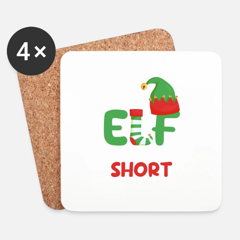 Ich bin kein Elf, ich bin nur klein Lustige - Untersetzer (4er-Set) - Weiß