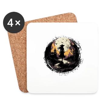 Spooky mood of Halloween - Coasters (set of 4) - white - Front