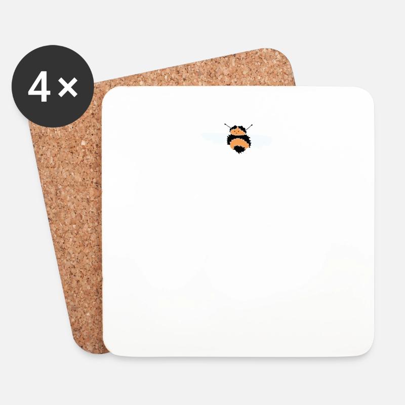 Let It Bee - Untersetzer (4er-Set) - Weiß