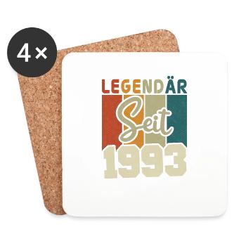Legendäres Geburtstagsgeschenk 30/31 Jahre - Untersetzer (4er-Set) - Weiß - Vorne