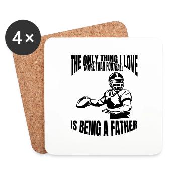 Football Coach Football Player American Football - Coasters (set of 4) - white - Front