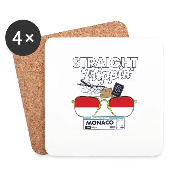 Straight Trippin' Monaco Vacation Tour Travel - Untersetzer (4er-Set) - Weiß - Vorne