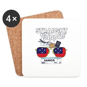 Straight Trippin' Samoa Vacation Tour Travel Trip - Coasters (set of 4) - white - Front