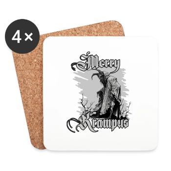 Krampus Shirt Symbol des Weihnachtsgrauens - Untersetzer (4er-Set) - Weiß - Vorne
