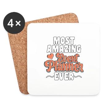 Most Amazing Event Planner Ever for Teachers - Coasters (set of 4) - white - Front