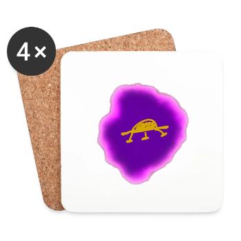 OVNI violet - Dessous de verre (lot de 4) - blanc - Devant