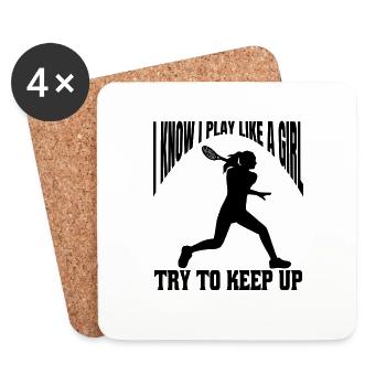 Tennis Club Tennis Player Tennis Tennis Lovers - Coasters (set of 4) - white - Front