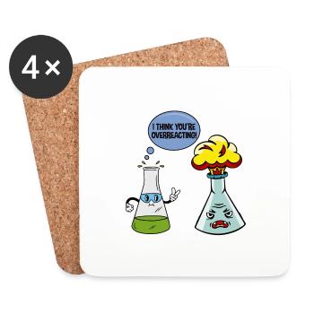 Je pense que vous réagissez de manière excessive 4 - Dessous de verre (lot de 4) - blanc - Devant