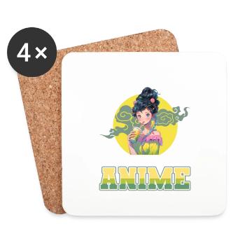 Just a girl who loves Anime - Untersetzer (4er-Set) - Weiß - Vorne