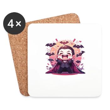 Vampire - Dessous de verre (lot de 4) - blanc - Devant