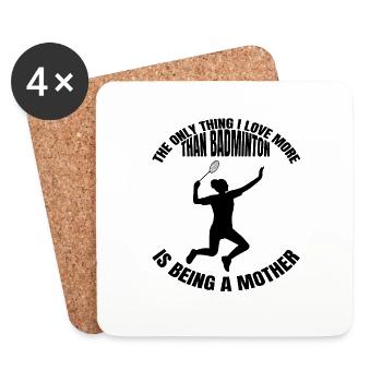 badminton badminton badminton fan badminton team - Coasters (set of 4) - white - Front