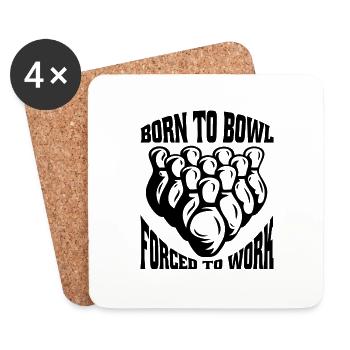 Bowling Skittles Bowler Bowling Club Bowling Club - Dessous de verre (lot de 4) - blanc - Devant