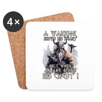Asgard Maison des Dieux Mythologie Viking - Dessous de verre (lot de 4) - blanc - Devant