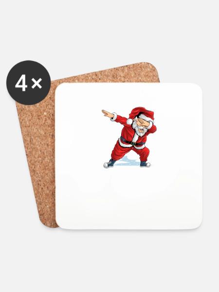 Weihnachten Dabbing Weihnachtsmann Funny Xmas Dab - Untersetzer (4er-Set) - Weiß