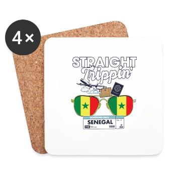 Straight Trippin' Senegal Vacation Tour Travel - Untersetzer (4er-Set) - Weiß - Vorne