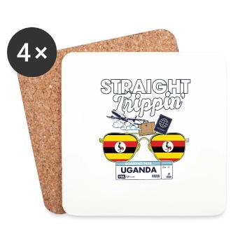 Straight Trippin' Uganda Vacation Tour Travel - Untersetzer (4er-Set) - Weiß - Vorne
