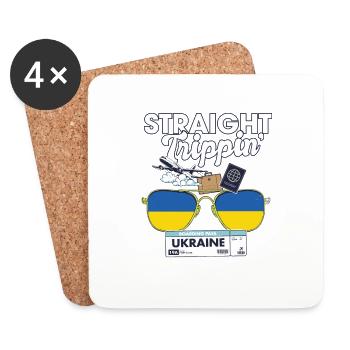 Straight Trippin' Ukraine Vacation Tour Travel - Untersetzer (4er-Set) - Weiß - Vorne