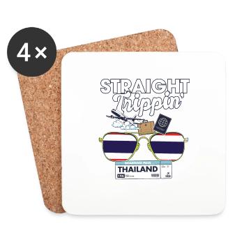 Straight Trippin' Thailand Vacation Tour Travel - Untersetzer (4er-Set) - Weiß - Vorne