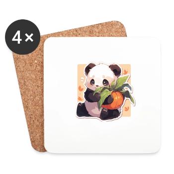 Panda Pandas Panda Bears Baby Panda Animals - Coasters (set of 4) - white - Front