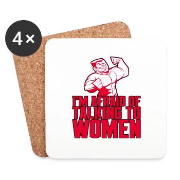 I'm Afraid Of Talking To Women 4 - Untersetzer (4er-Set) - Weiß - Vorne