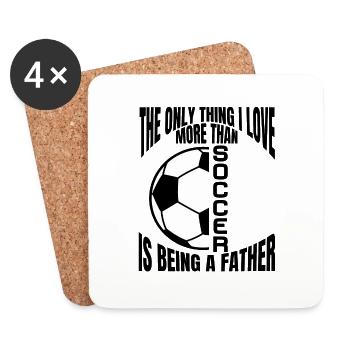 Soccer Team Soccer Player Soccer Design - Coasters (set of 4) - white - Front