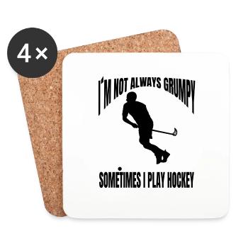 Hockey Geschenk Unihockey Hockeyspieler Feldhockey - Untersetzer (4er-Set) - Weiß - Vorne