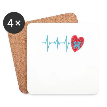 Dog Boxer Dog Owner Gift Idea - Coasters (set of 4) - white - Front