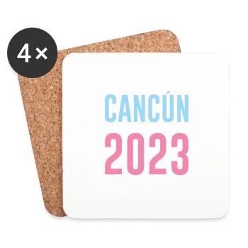 Cancun 2023 - Untersetzer (4er-Set) - Weiß - Vorne