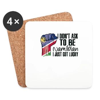 Namibian Pride Namibia Flag Grown Namibian Roots - Coasters (set of 4) - white - Front