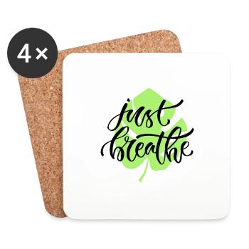 Yoga - Dessous de verre (lot de 4) - blanc - Devant