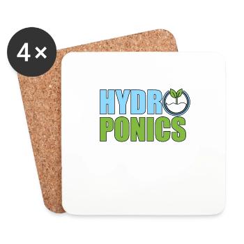Hydroponics And Coffee Hydroponik - Untersetzer (4er-Set) - Weiß - Vorne