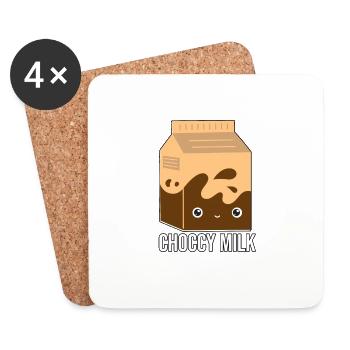 Choccy Milk Schokoladenmilchgetränk - Untersetzer (4er-Set) - Weiß - Vorne