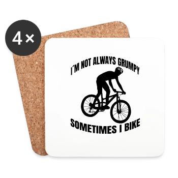 Bicycle Cyclists Cycling Cycling Cyclists - Coasters (set of 4) - white - Front