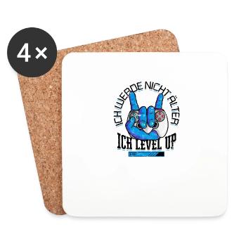ICH WERDE NICHT ÄLTER ICH LEVEL UP - Geburtstag - Coasters (set of 4) - white - Front