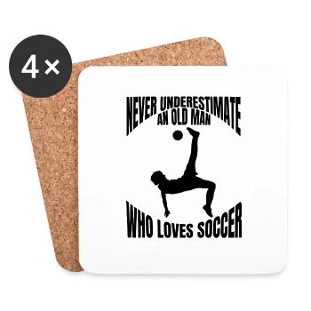 Soccer Player Soccer Team Soccer Design - Coasters (set of 4) - white - Front