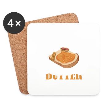 Peanut Butter Erdnussbutter - Untersetzer (4er-Set) - Weiß - Vorne