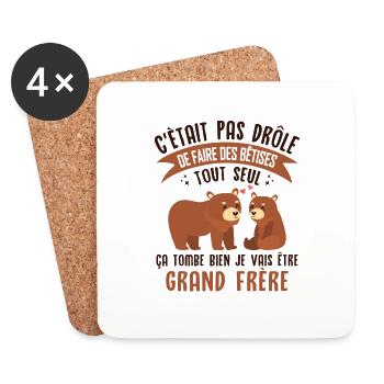 I'm going to be Big Brother - Coasters (set of 4) - white - Front